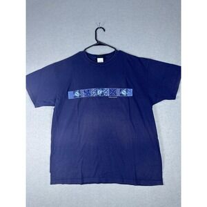 Hawaii Shirt Mens XL Navy Blue Sea‎ Turtle Tribal Graphic Performance Cotton Tee